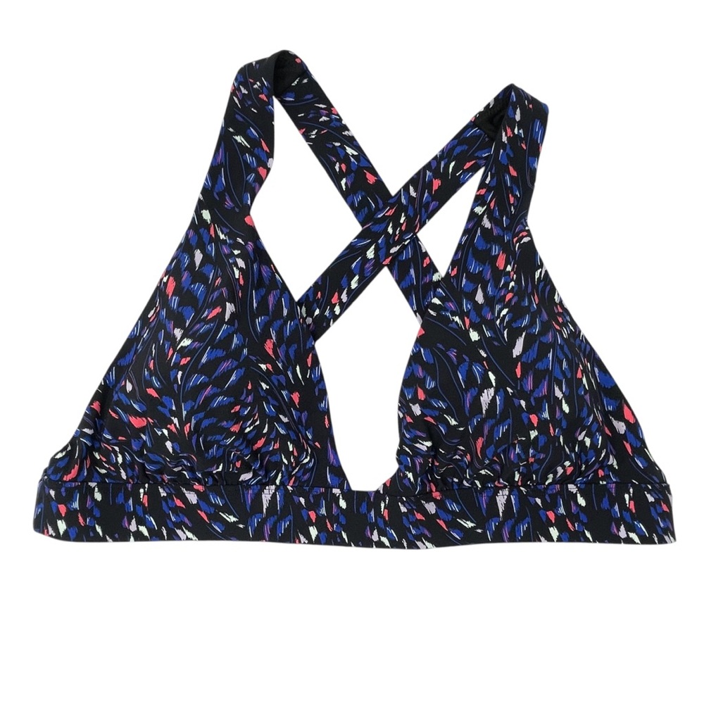 Sweaty Betty Peninsula Bikini Top Black Coral Sz XXL